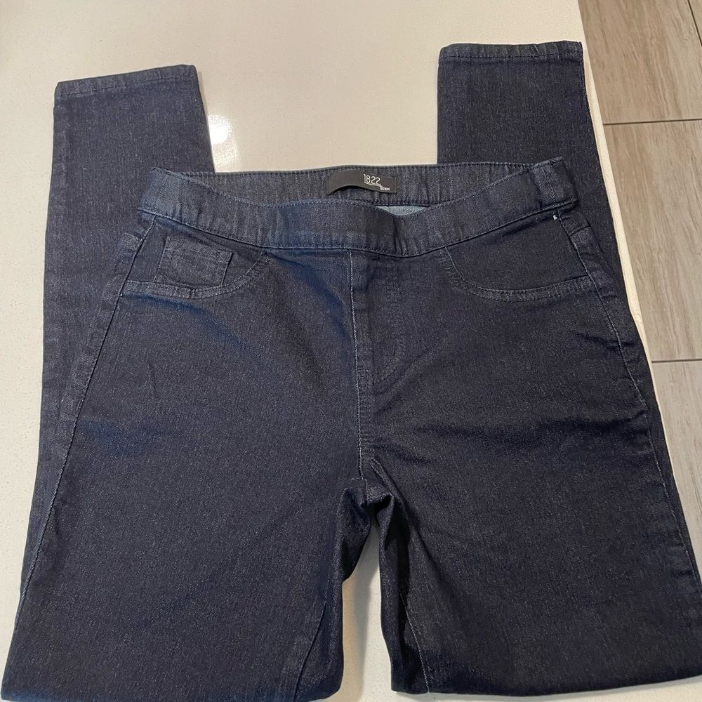 1822 Denim Dark Wash Pull-On Jeggings Stretchy Comfort Fit Pants size 4